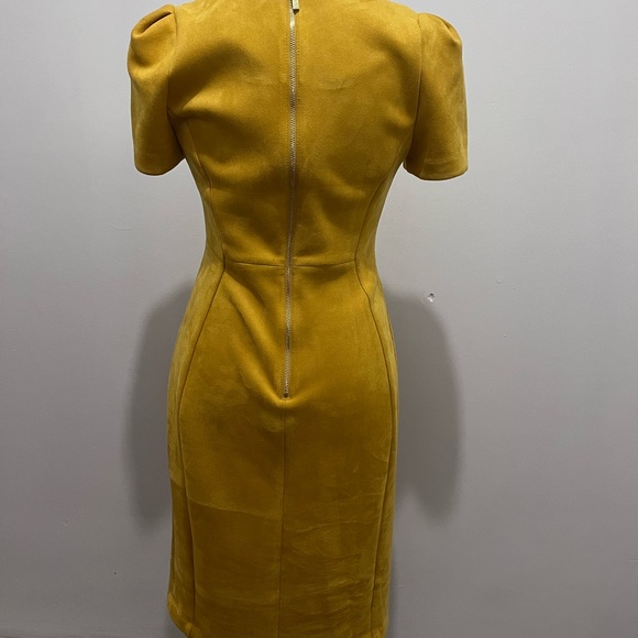 Yellow Mustard Formal Midi Dress - Picture 9 of 9